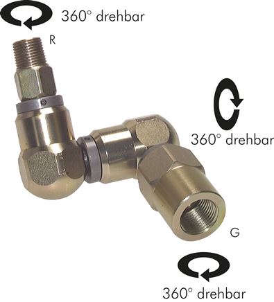 Exemplaire exposé: Raccord tournant en Z (3 axes), acier galvanisé