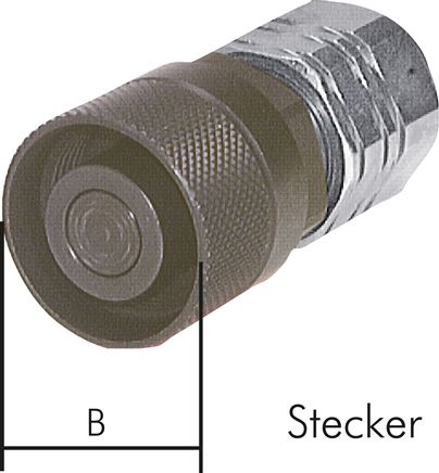 Exemplaire exposé: Raccords vissés Flat-Face avec filetage femelle pouvant être coupés sous pression, connecteur