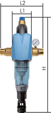 Exemplaire exposé: Filtre à rétrolavage/détendeur pour eau potable, R 1 1/2" et R 2"