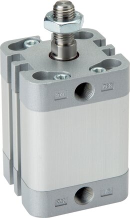 Exemplaire exposé: Vérin compact, à double effet, tige de piston avec filetage mâle